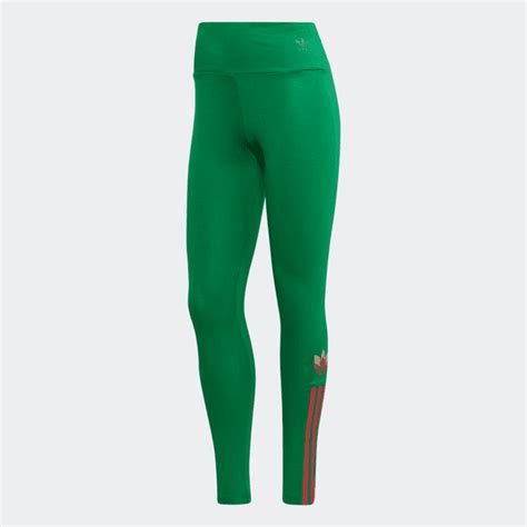 adidas green tights women